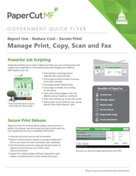 Papercut, Mf, Government Flyer, Advanced Copier Technologies